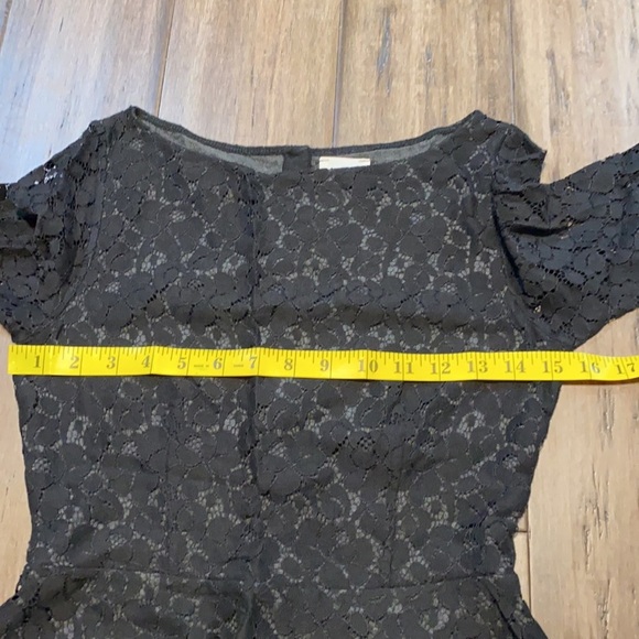 5 for $25 Julienne W Weston Black Lace Overlay peplum top 3/4 sleeve‎ - Picture 7 of 9
